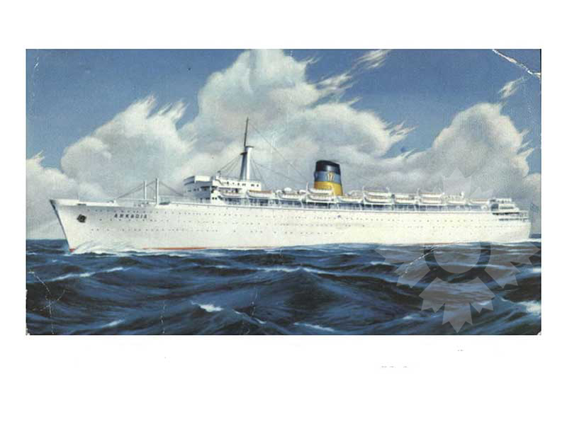 Colored photo of the ship Arkadia (SS)
