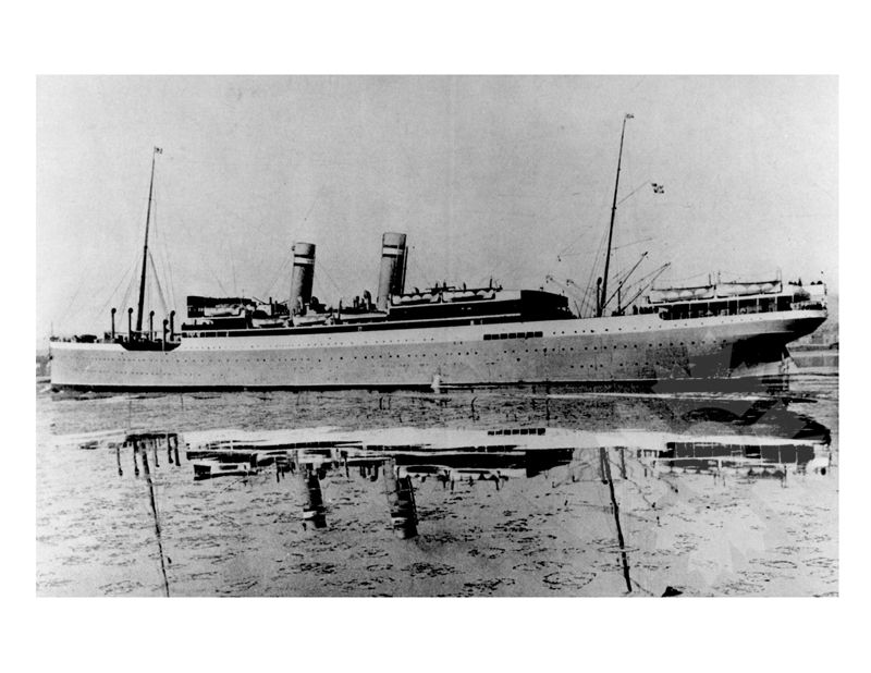 Black and white photo of the ship Bergensfjord I (MS)