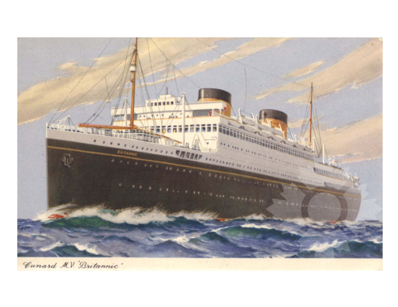 Colored photo of ship Britannic III (RMS)