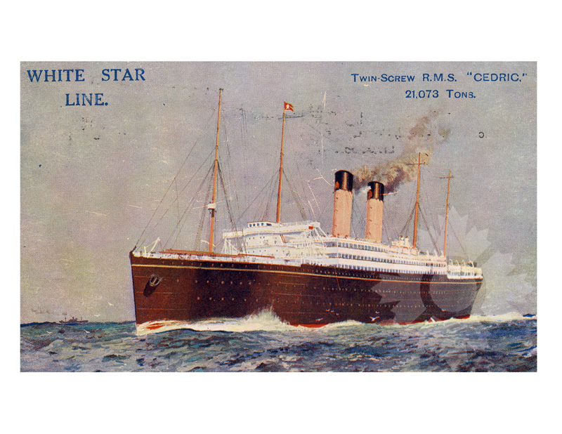 Colored photo of the ship Cedric (SS)
