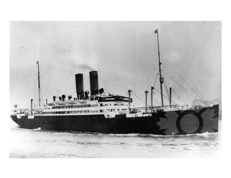 Colored photo of the ship Frederik viii (SS) (1914-1936)
