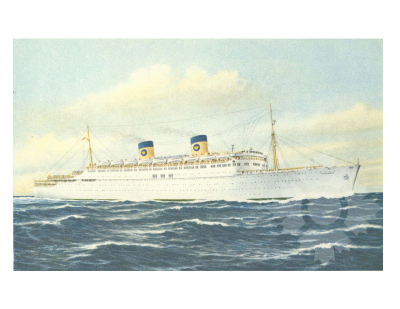 colored photo of the ship Homeric (EDITED) (1954-1973)