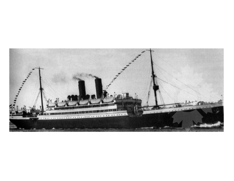 Black and white photo of the ship Karlsruhe (SS) (1928-1932)