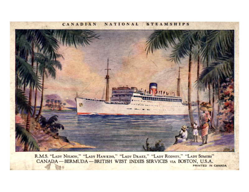 Colored photo of ship lady boat generic