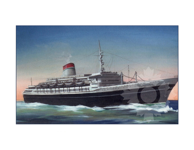 Colored photo of the ship Leonardo Da Vinci (TS) (1958-1982)