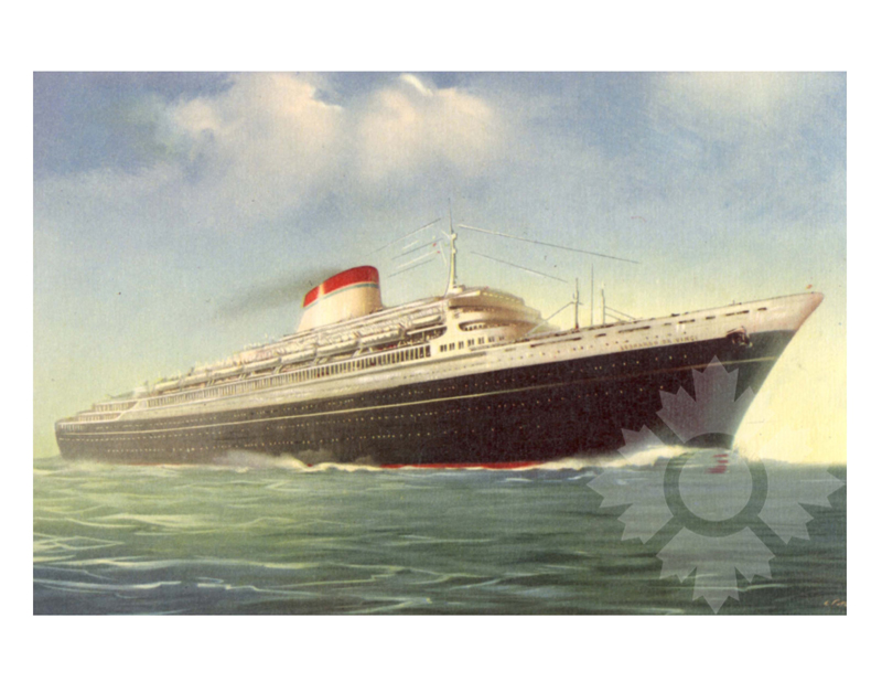 Colored photo of ship Leonardo Da Vinci (TS) (1958-1982)