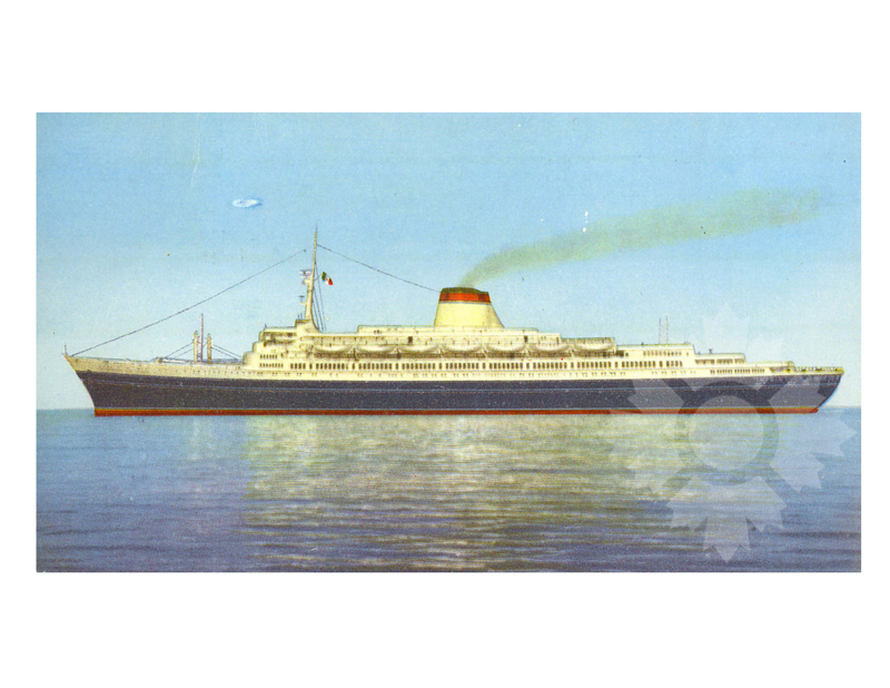 Colored photo of ship Leonardo Da Vinci (TS) (1958-1982) DI2013.251.1