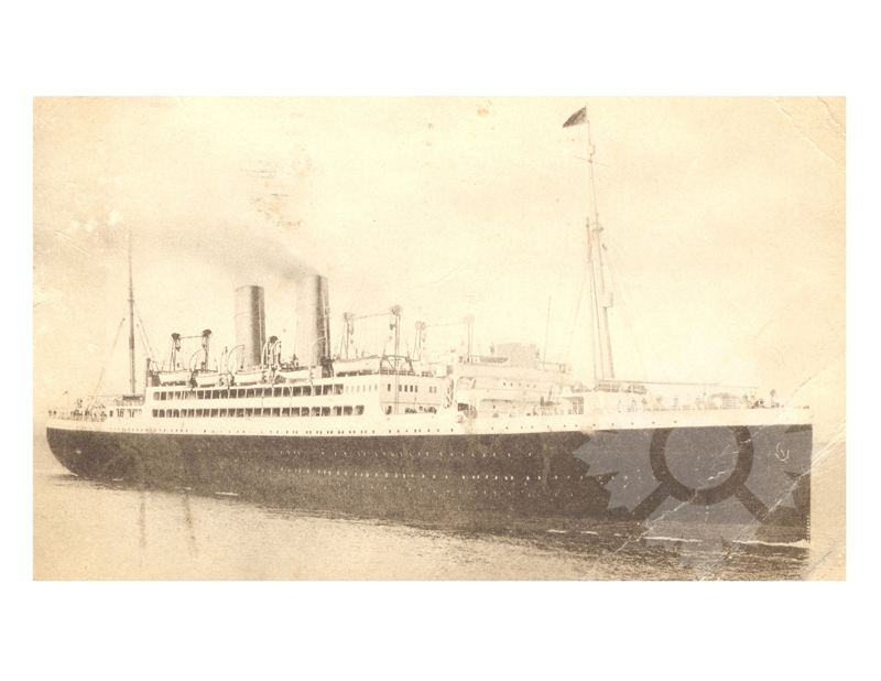 Black and white photo of the ship Melita (SS) (1918-1932)