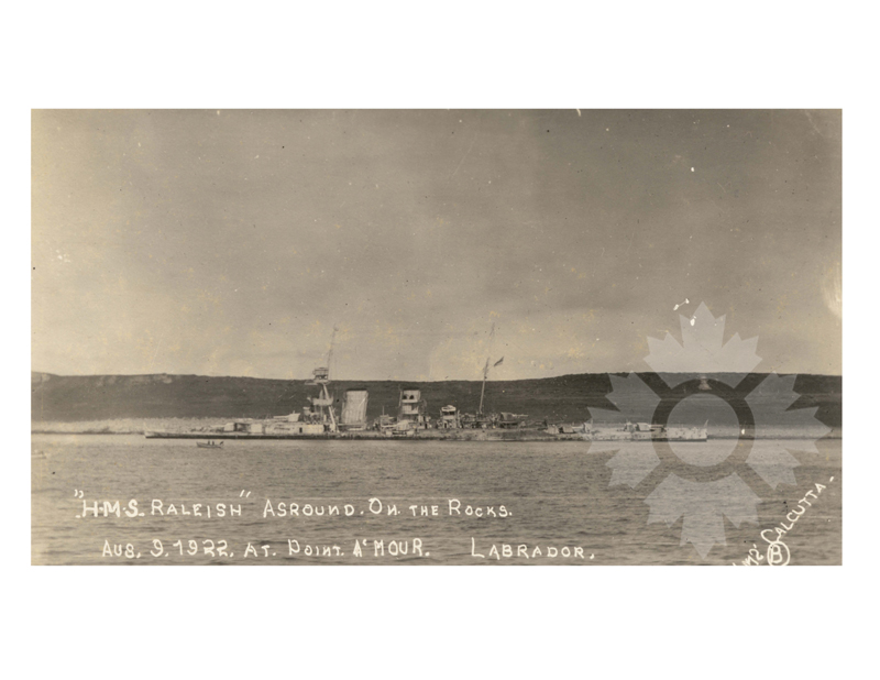 Black and white photo of the ship Raleigh (RMS) (1919-1922)