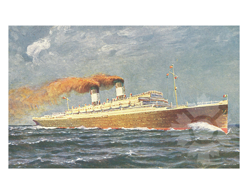 Colored photo of the ship Roma (SS) (1926-1945)
