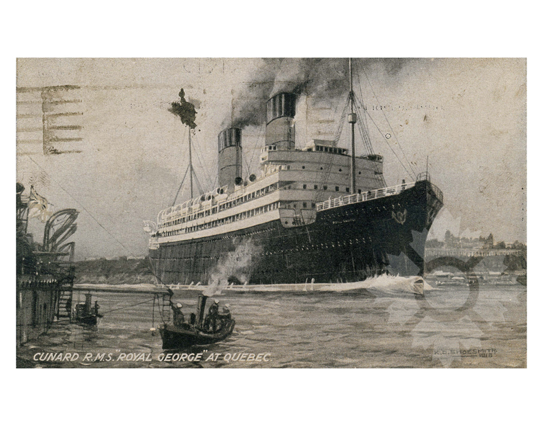 Black and white photo of the ship Royal George (RMS) (1910-1922)