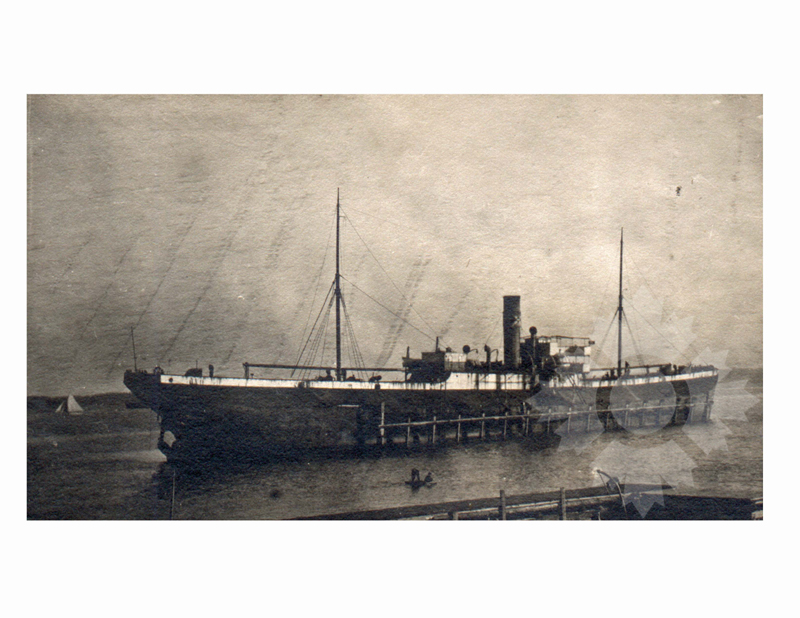 Black and white photo of the ship Universe (Edited) (SS) (1898-1910)