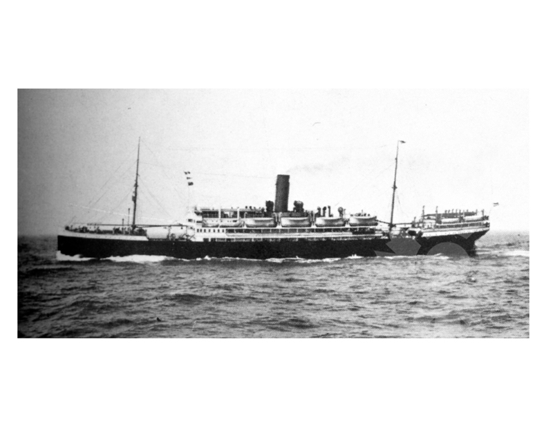 Black and white photo of the ship Yorck (SS) (1906-1933)