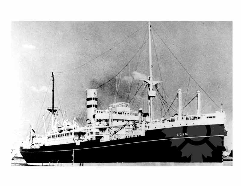 Black and white photo of the ship Edam (SS) (1921-1954)