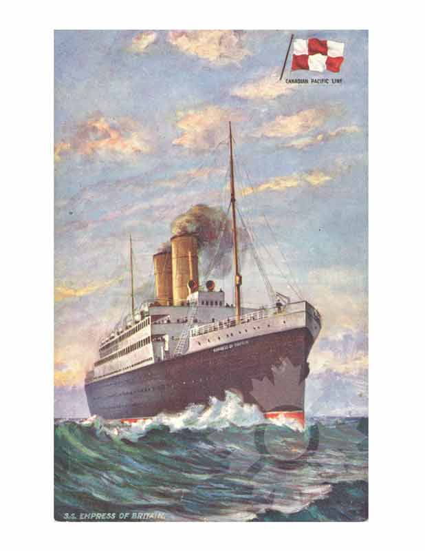 Colored photo of the ship Empress of Britain I (RMS) (1905-1924)