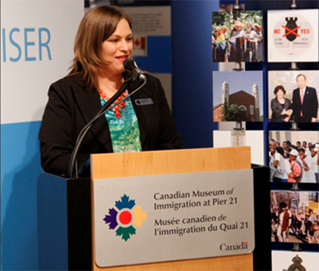 Tanya Bouchard Vice-President, Exhibitions, Research and Collections at Pier 21 is giving a lecture at the Museum.