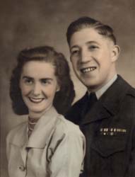 Portrait of Frances and Chuck in their youth.