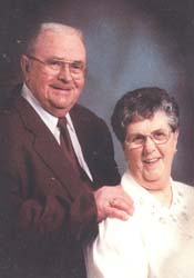 Recent coloured portrait of Audrey and her husband Leland.