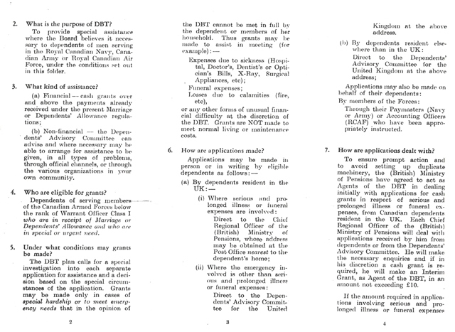 Dept. of National Defense Medical Care Info/Guarantee.