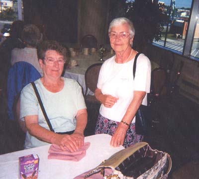 Barbara and another woman attending a function for War Brides.
