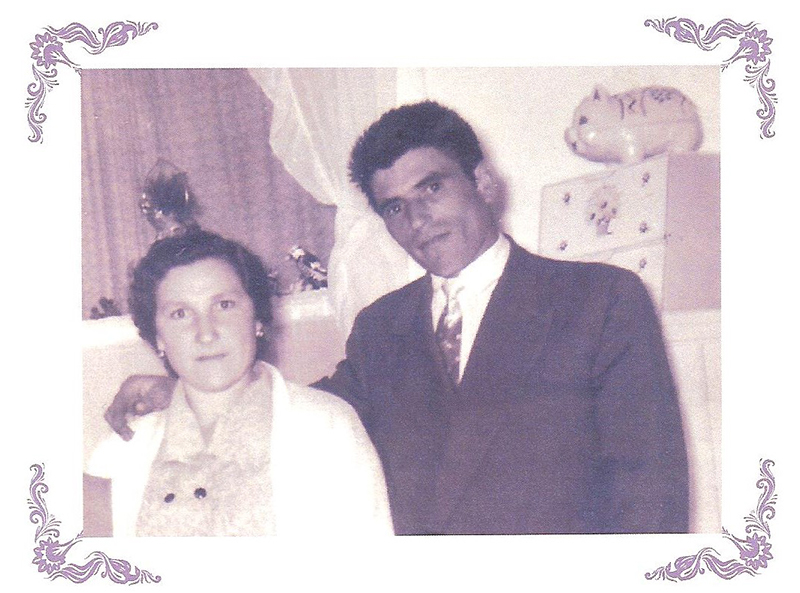Beautiful old picture of a young man and woman.