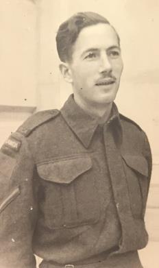 Sepia portrait of a white man in uniform.